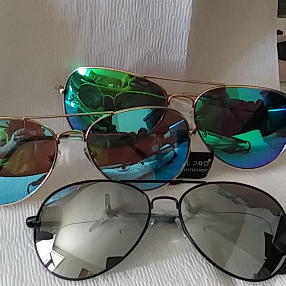 Three pairs of sunglasses